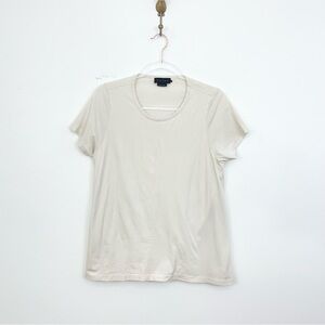Hatch maternity luxe organic cotton nursing tee in cream